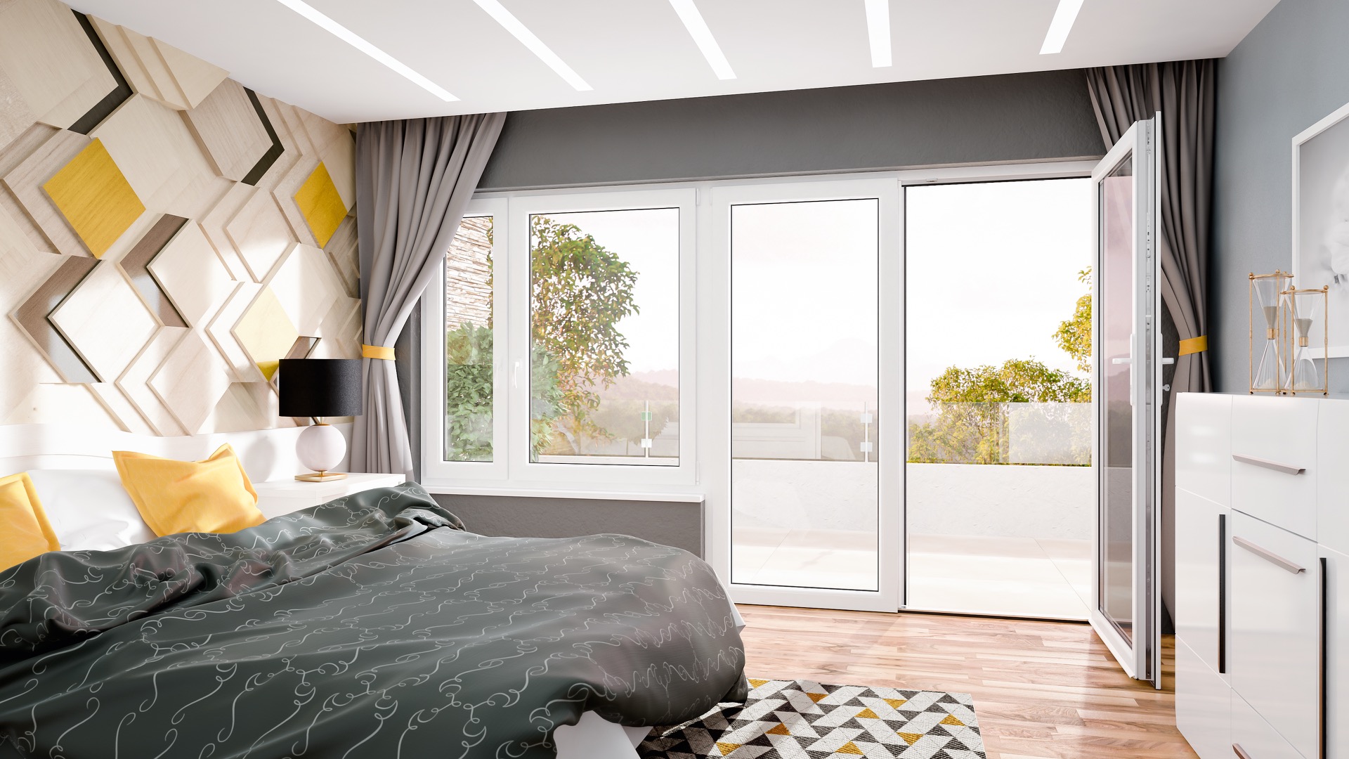Iglo 5 Classic PVC window in a residential interior